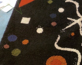 Art Latch Hook Rug Pattern, Abstract Shape Rugs Bathroom Decor, Instant Digital Download PDF