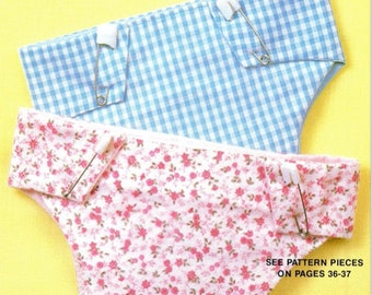 1 Yard Fitted Cloth Diaper PDF Pattern OS One Size Up To Three Months, Instant Digital Download pdf, Prints to Size