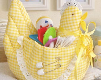 Caddy fourre-tout en tissu de 1/2 yard, organisation du patron de couture, rangement pour chambre de bébé, téléchargement numérique instantané au format PDF pour une utilisation immédiate !