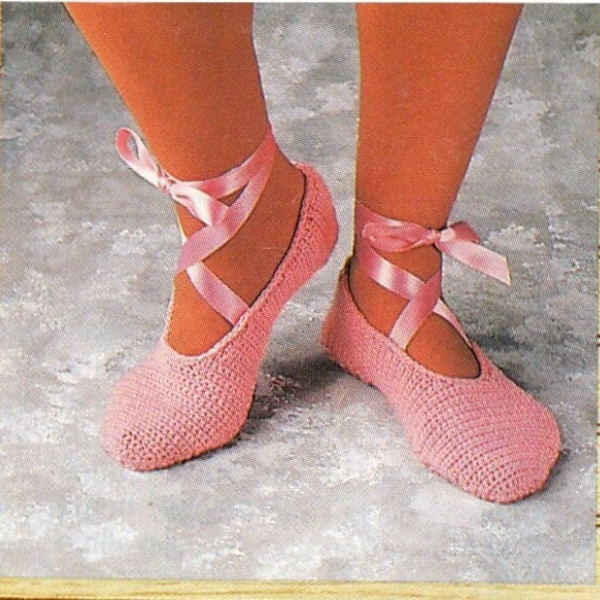 80er Jahre Pinke Ballerinas Häkelanleitung, pdf, Sofort-Download, tanz ums Haus!