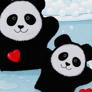 Panda Wash Mitts - Adorable Wash Cloth Sewing Patterns PDF, Digital Download for Immediate Use, Pattern Print to Size!
