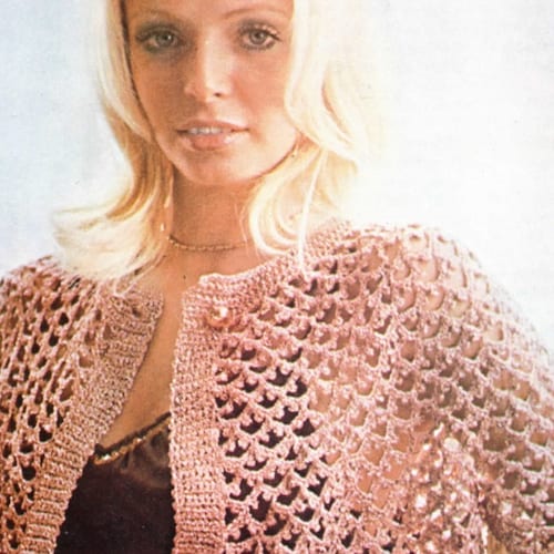PDF PATTERN Crochet Lace Bolero Jacket With Shot Sleeves - Etsy