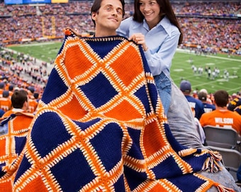 Game Day!  An Easy Crochet Blanket Pattern PDF, Instant Digital Download, Neat Retro with Beginner Instructions