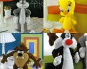 Looney Tunes Bugs Bunny, Taz, Sylvester Tweety Bird Crochet Patterns (4)