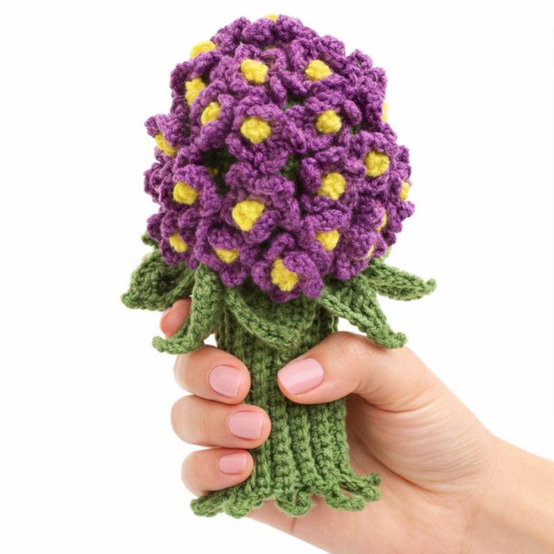 6 Cottage Core Flower Crochet Bouquet Patterns, Bridesmaid: Daisies, Violets, Pansies, Daffodils Wedding Decor, Digital Download PDF image 2
