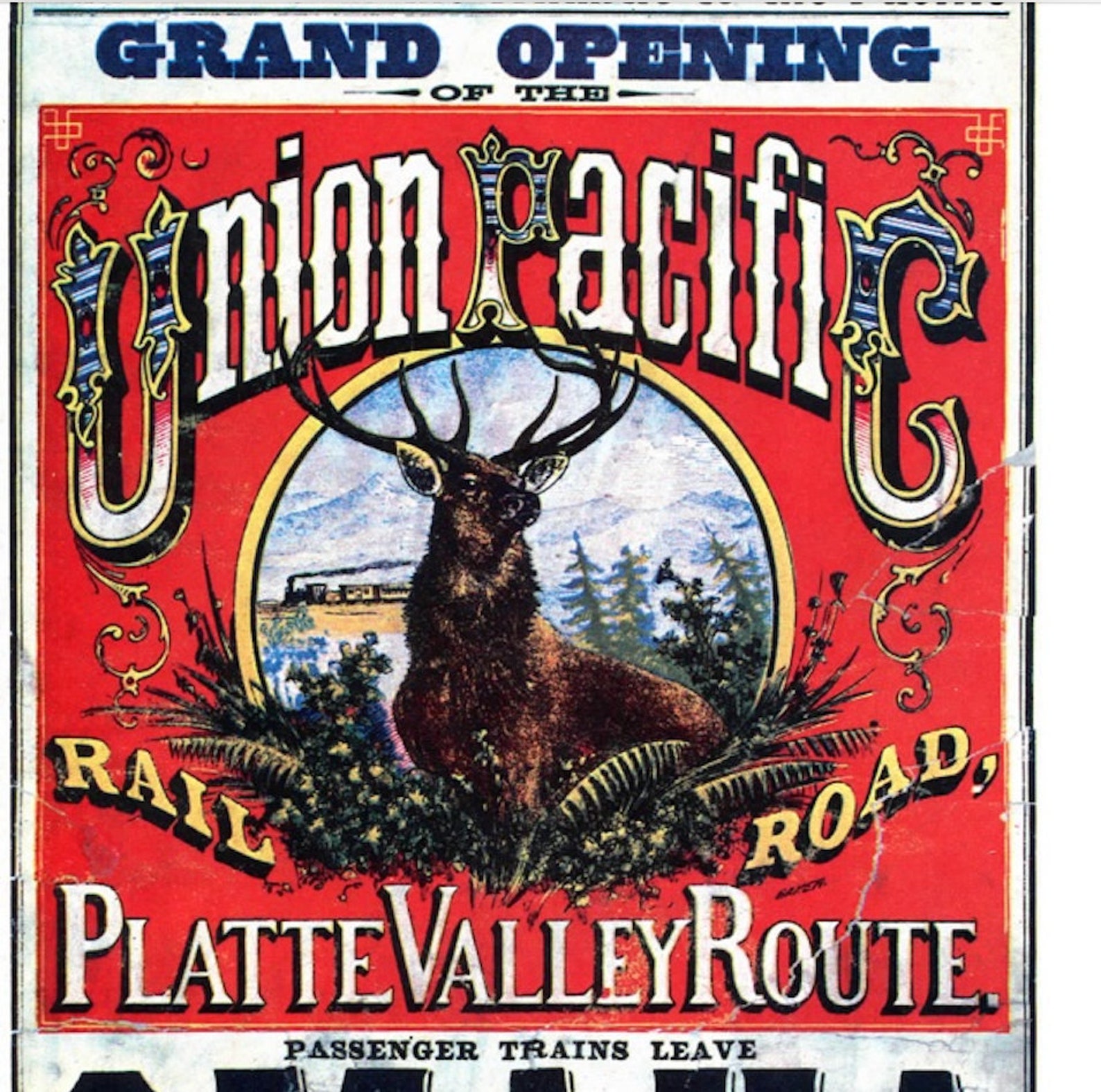 1869 Union Pacific Railroad Event Poster Wall Art Etsy