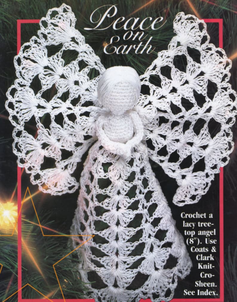 Angel Christmas Tree Topper Crochet Pattern 8 Holiday Etsy