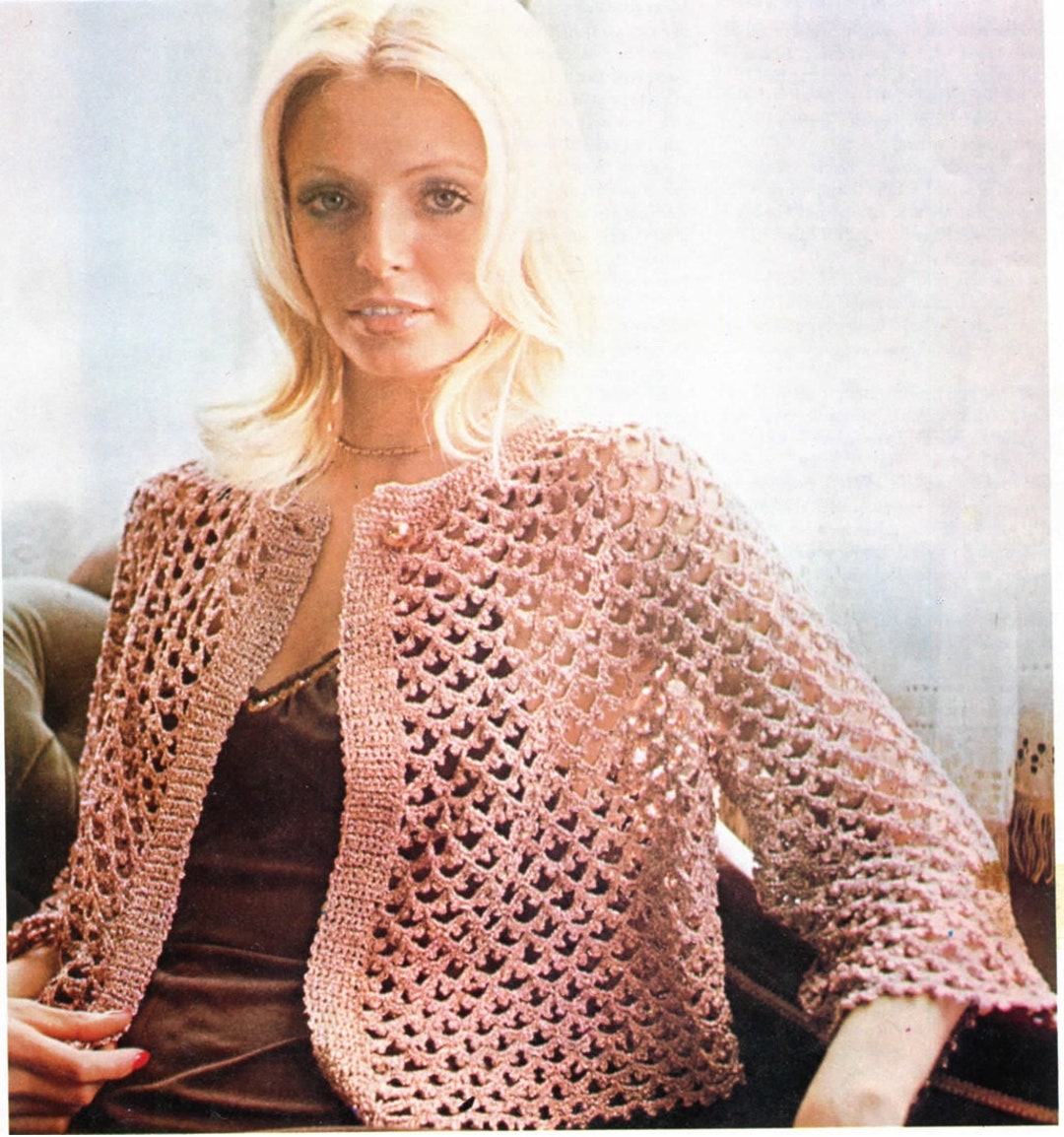 Lace Bolero Jacket Crochet Pattern, Instant Digital Download Pdf