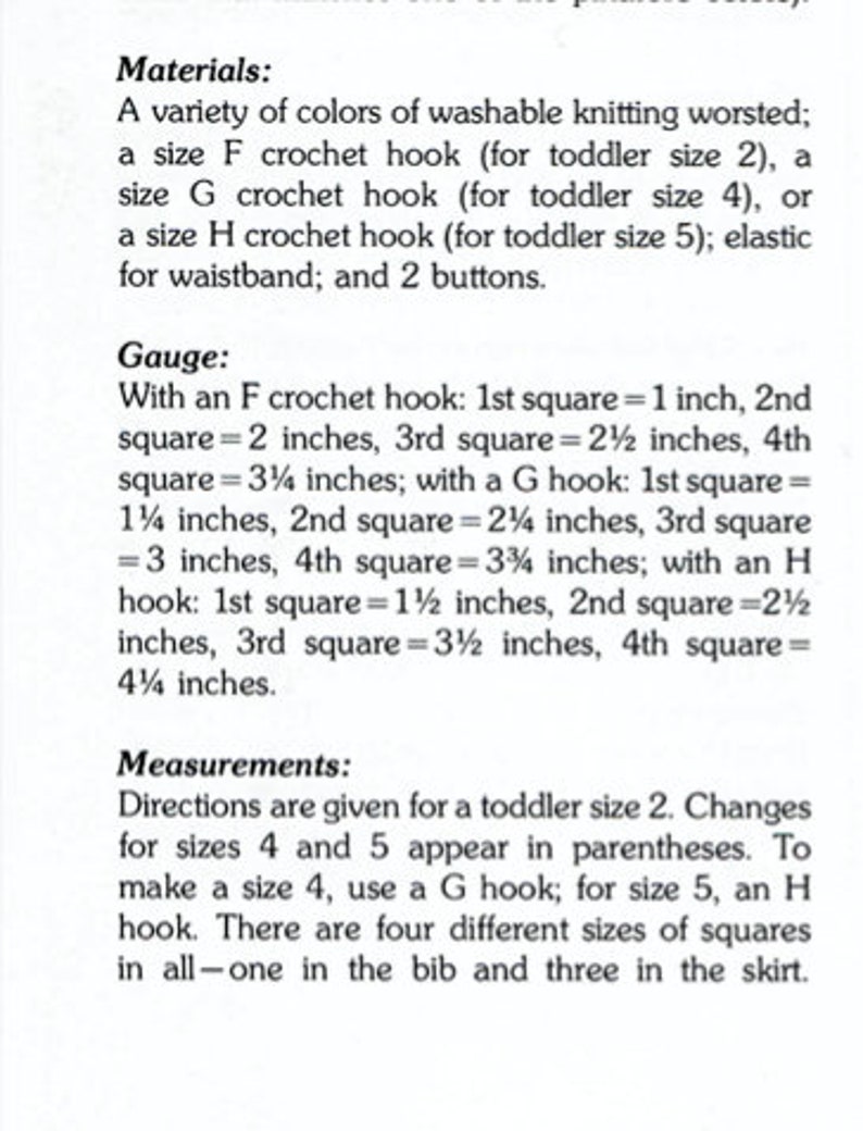 Robe carrée grand-mère pour tout-petit, motif au crochet, téléchargement numérique instantané au format pdf, pull vintage pour filles, ambiance récréation rétro image 4