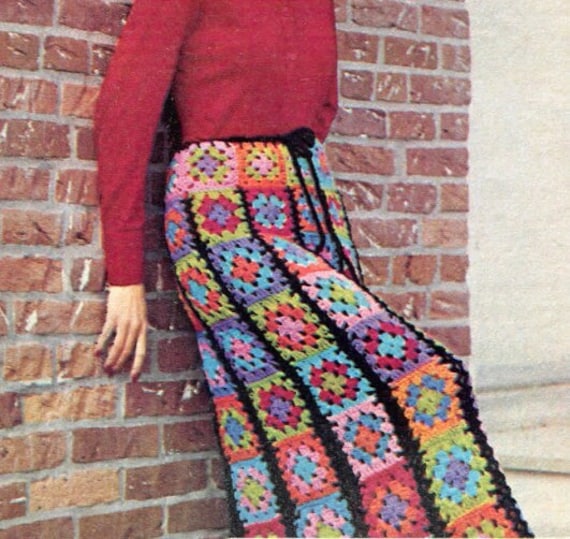 スカート 70s Crochet Knit Wool Skirt 70s Crochet Knit Wool Skirt
