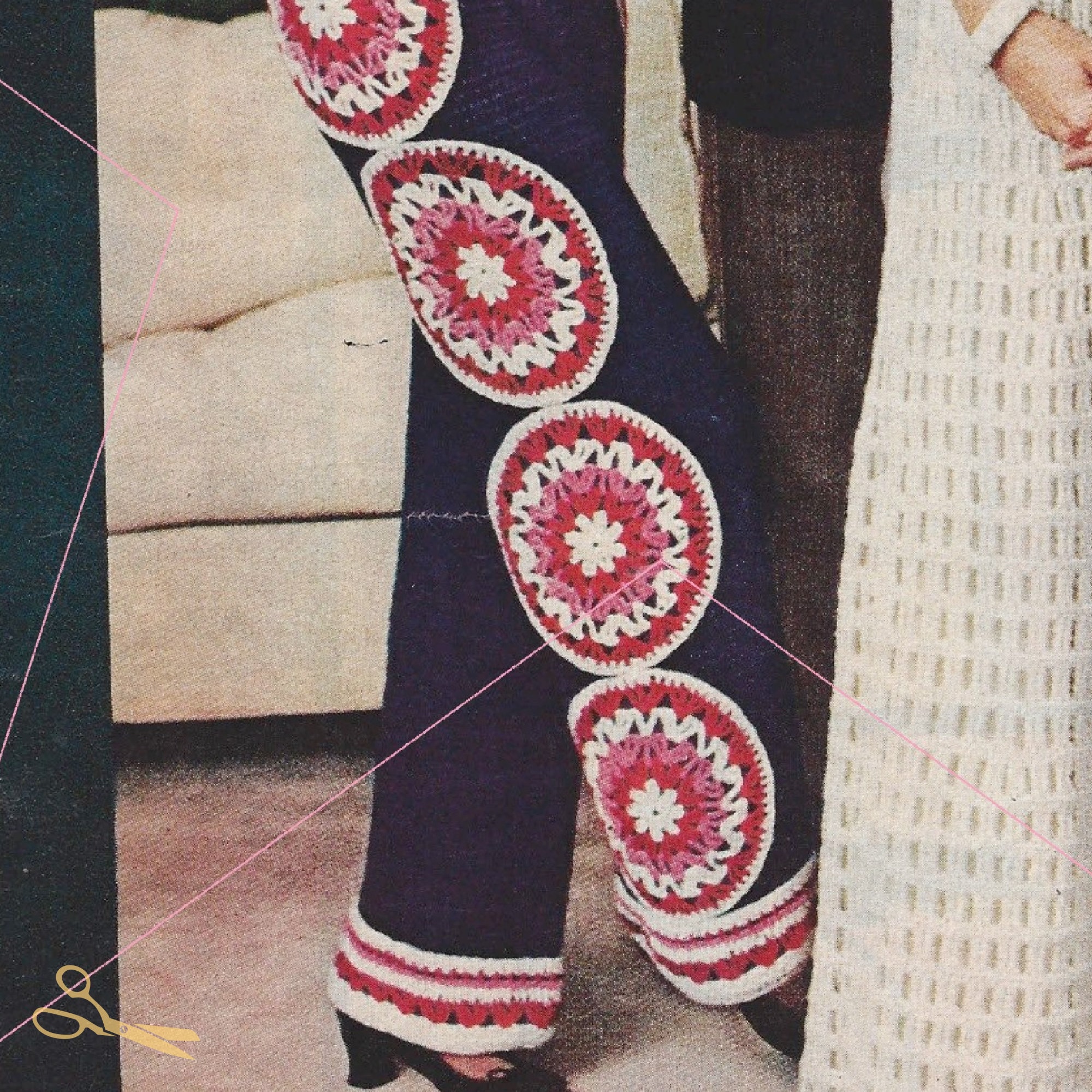 70s Bell Bottoms Crochet Pants Pattern With Matching Crochet Halter Top ...