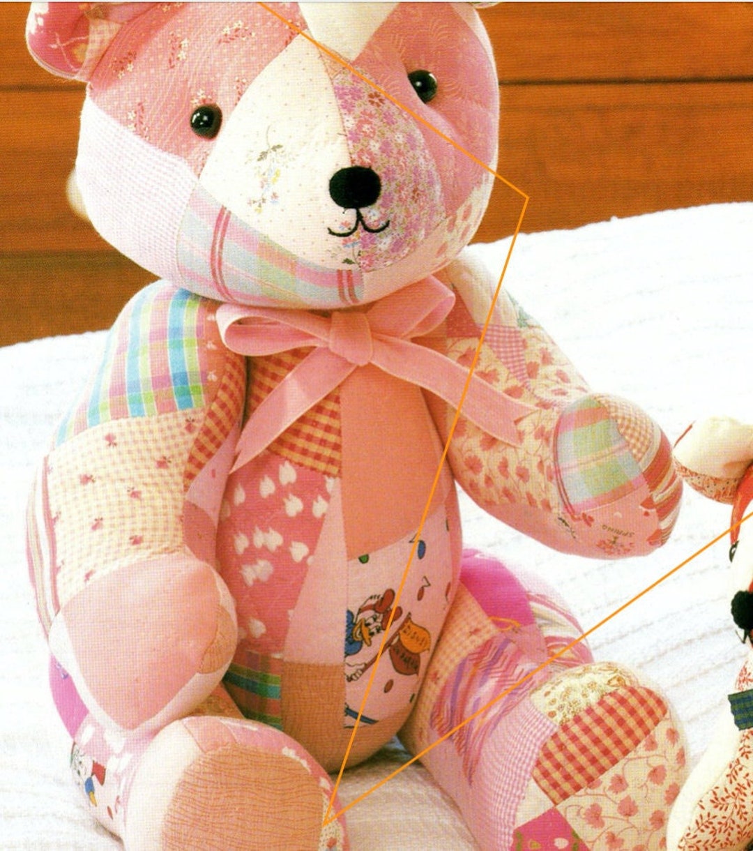 Memory Bear Patchwork Teddy Bear Sewing Patterns 1980s Stuffed Animal 