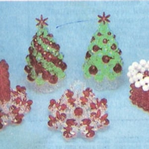 17 Christmas Ornament Bead Patterns Beaded Collection Ebook, Santa Reindeer Tree Toy Soldier Snowflake Star, Instant Digital Download pdf