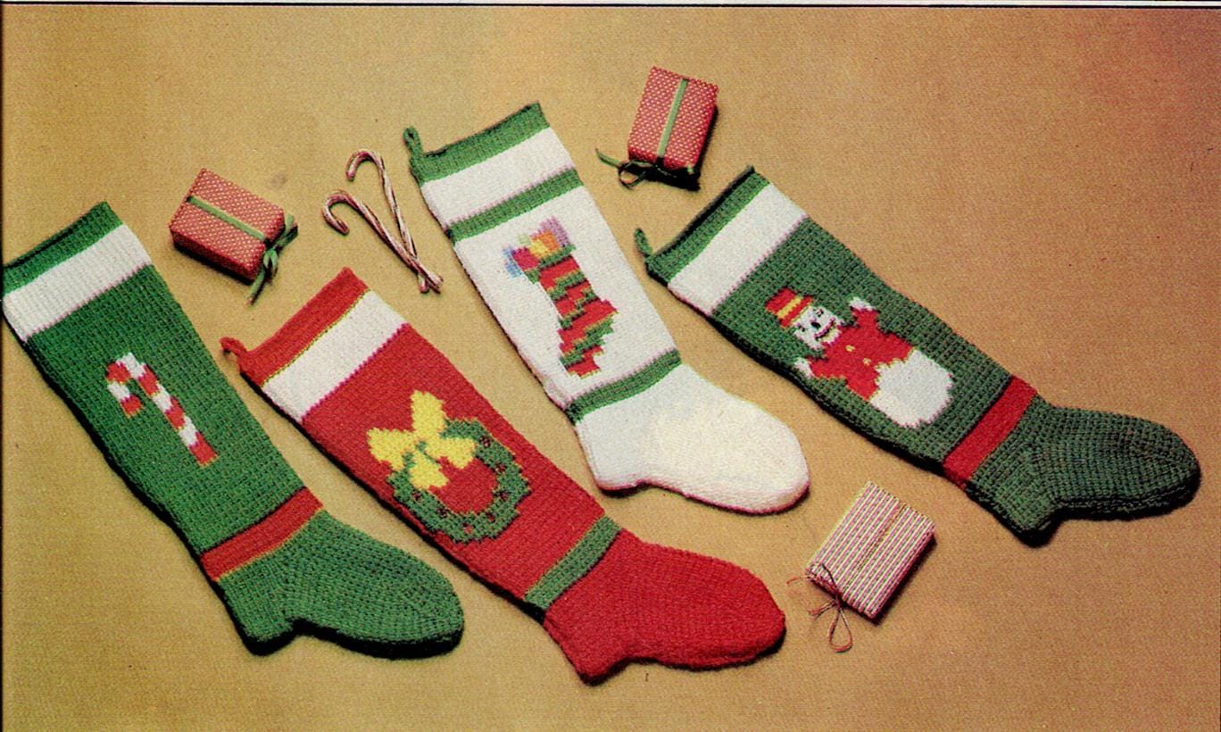 8 Vintage Crochet Patterns for Retro Christmas Stockings, PDF Instant ...