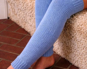 Classic Knit Leg Warmers Pattern pdf For Groovy 80s Vibe, Easy Knitting 24" Long Leggings Digital Download, Beginner Friendly