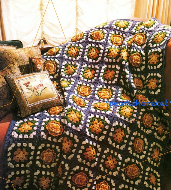 Cottagecore Granny Square Blanket Pattern Pdf Instant Cottagecore Granny Square Blanket Pattern Pdf Instant