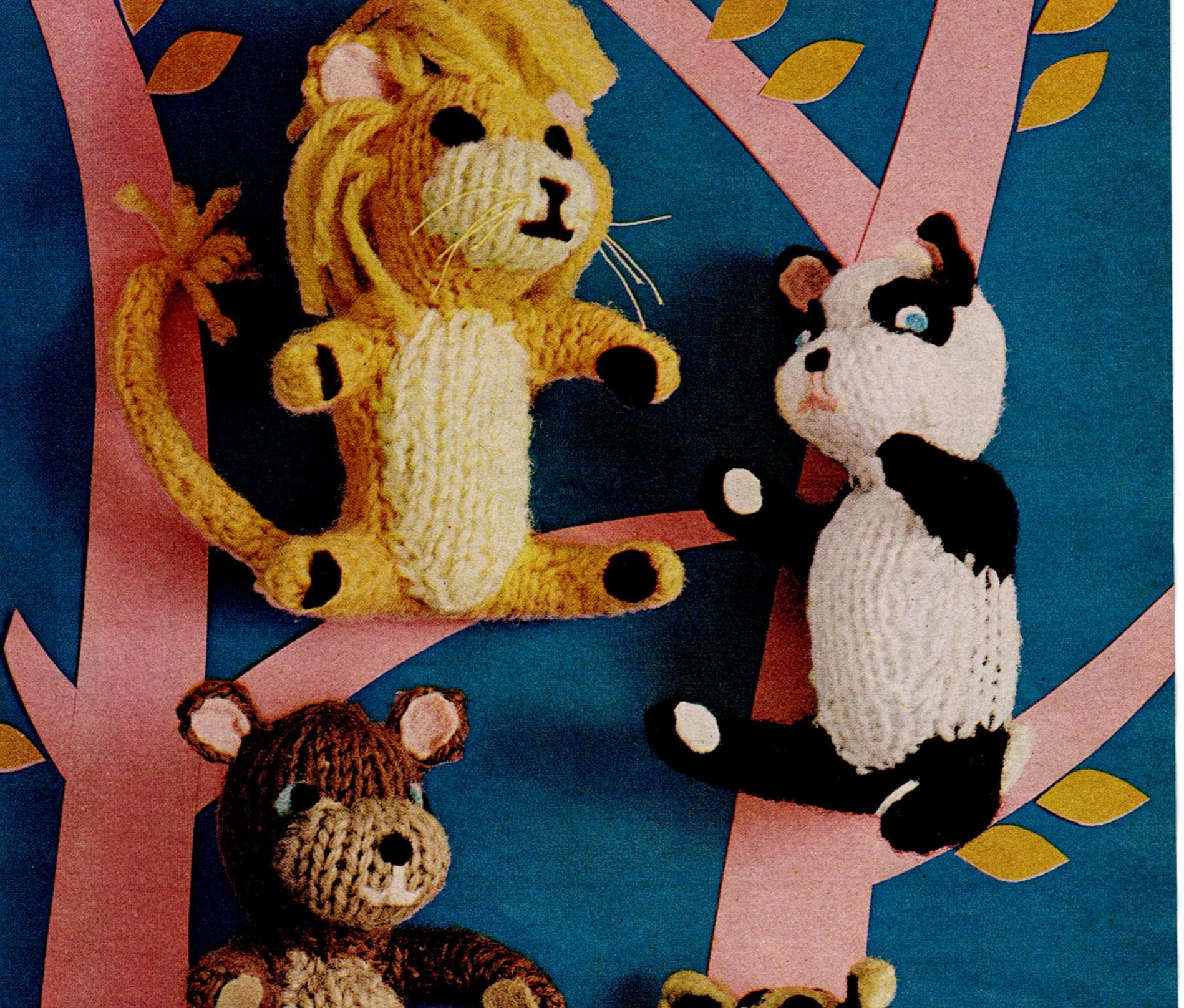 5 Animal Knit Patterns PDF Instant Download for Immediate Use! Leopard ...