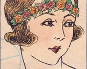 1924 French Flapper Rosette Crochet Headband Pattern PDF • Vintage Original • Instant Download