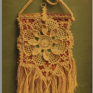 Padrão de crochê vintage para bolsa veneziana em PDF, download digital instantâneo para uso imediato, traje histórico.