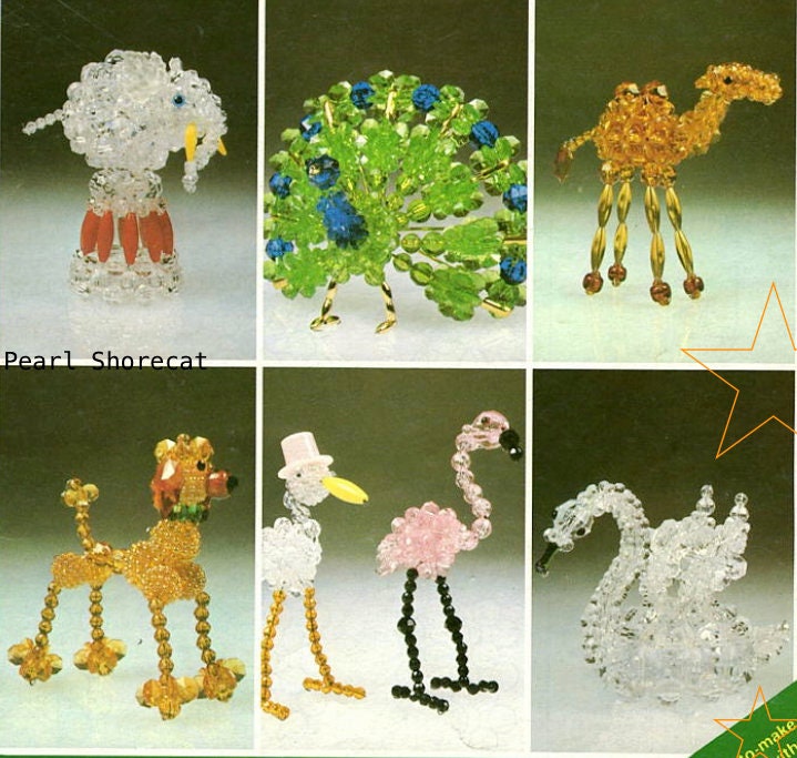13 Animal Bead Patterns Beaded Collection Ebook, Swan Peacock Flamingo ...