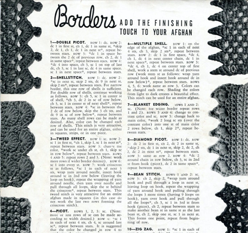 Modèle de couverture carré au crochet grand-mère des années 40 pdf Téléchargement numérique instantané, Afghan vintage Rad image 3