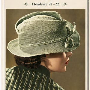 Vintage 1936 Crochet Fedora Hat Pattern PDF • Women’s Festival Hat • Digital Download