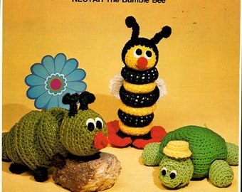 10 Vintage Crochet Patterns Soft Toys pdf Instant Digital Download Pull Apart Plushies from 1970s