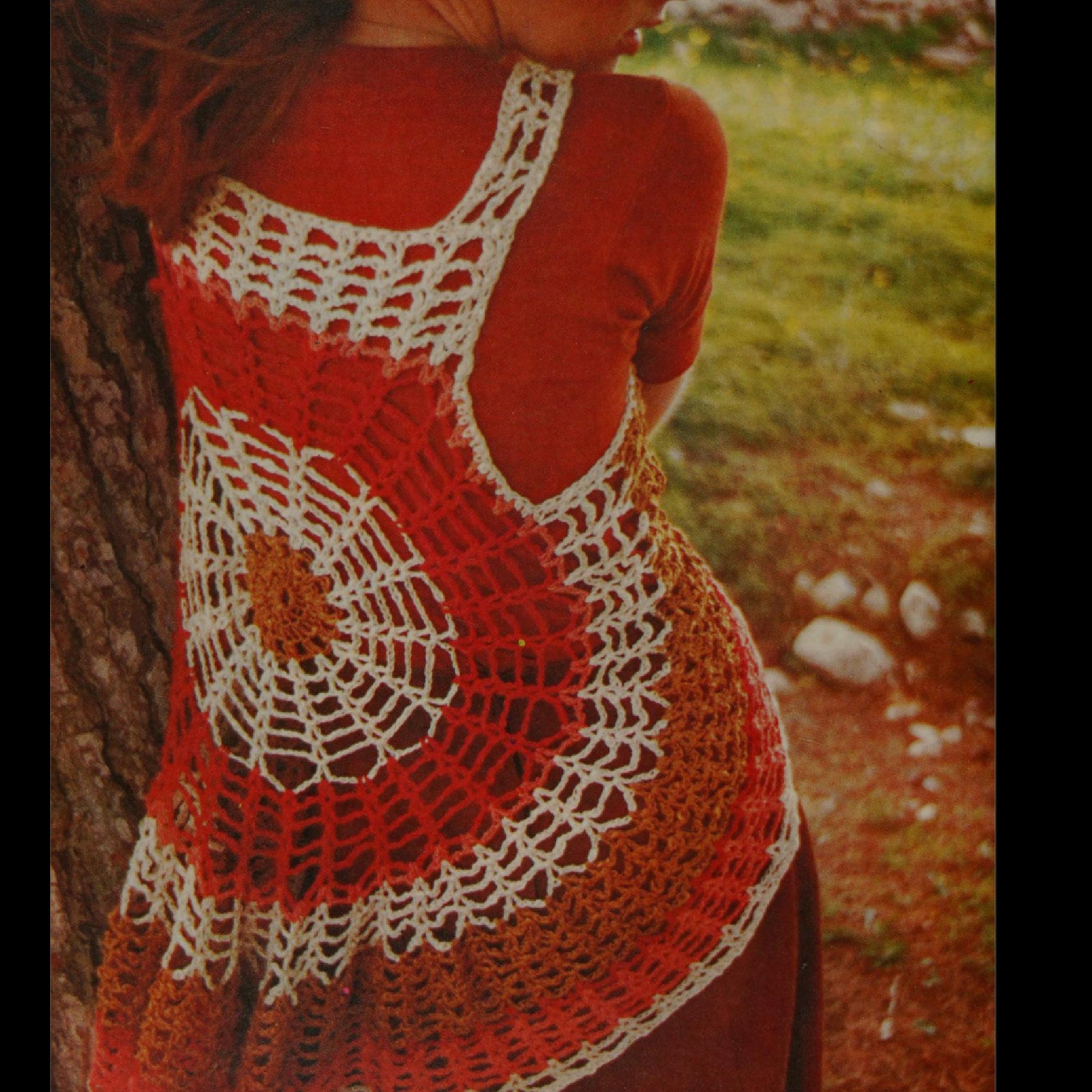 70s Mesh Sweater Vest Crochet Pattern