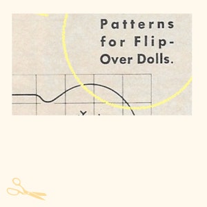1970s Topsy Turvy Doll Pattern Sewing pdf Instant Digital Download, Fun Vintage Vibes 11 1/2" Inches image 3
