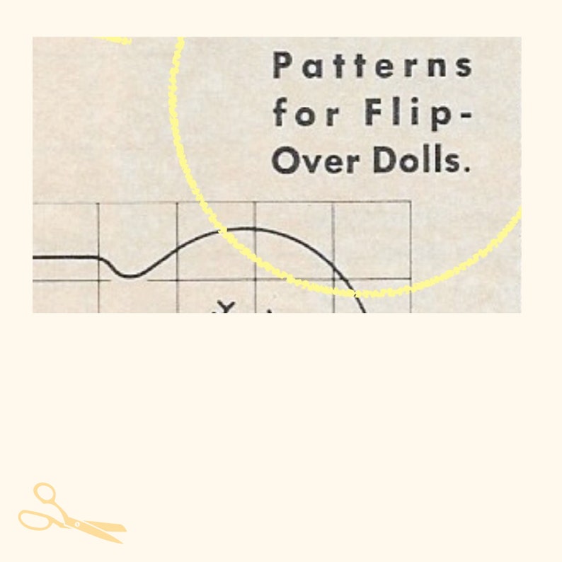 1970s Topsy Turvy Doll Pattern Sewing pdf Instant Digital Download, Fun Vintage Vibes 11 1/2" Inches image 3