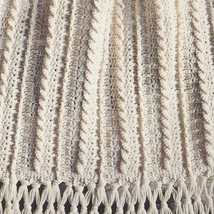 6 Fisherman's Crochet Blanket Patterns, Winter Warm Fair Isle Aran Throw Afghan, Bulky Chunky 1980s, Instant Digital Download pdf E-book
