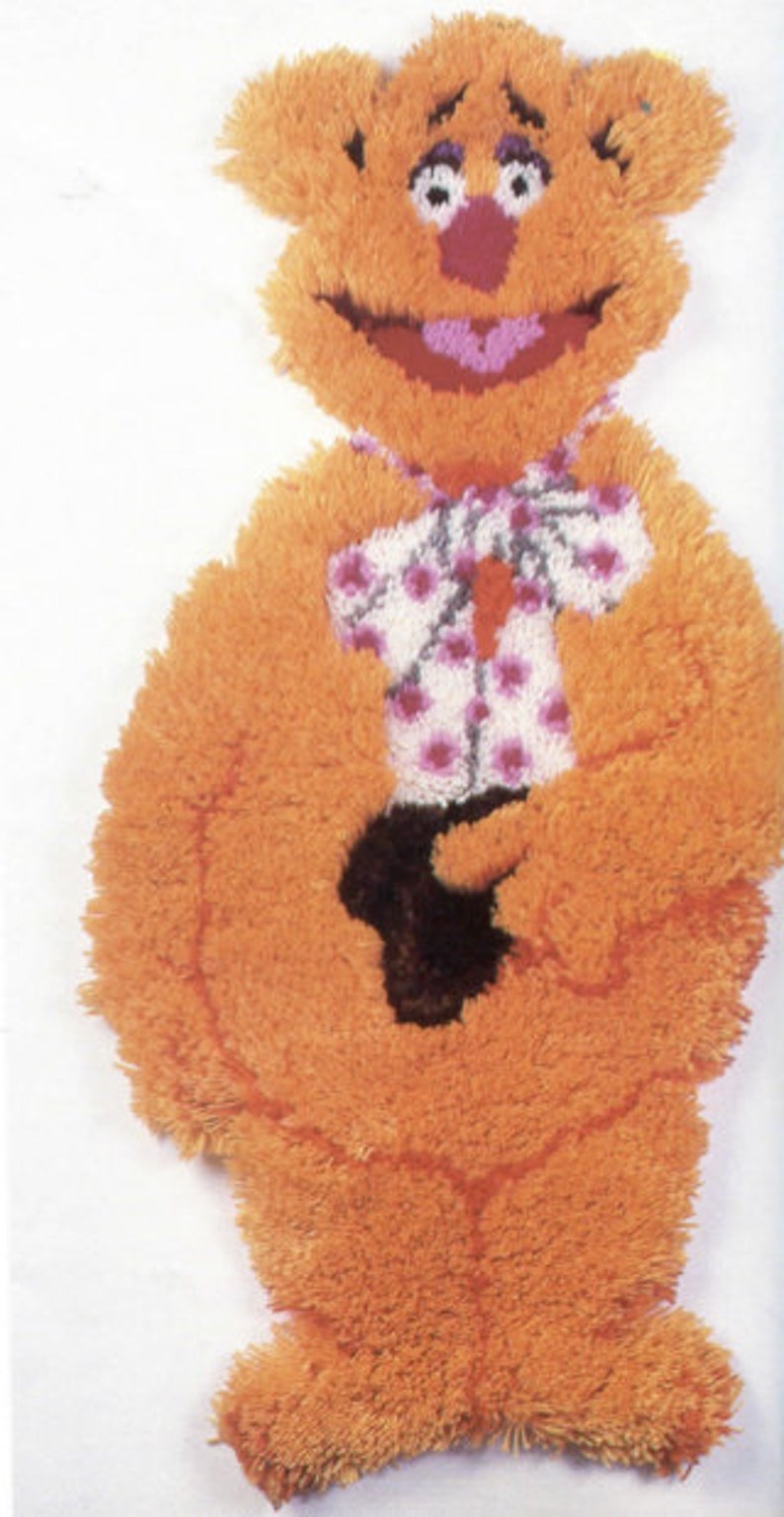 Fozzie Bear Muppets Latch Hook Rug Pattern So Easy Vintage Etsy