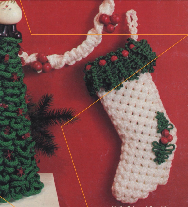 3 Macrame Wall Hanging Holiday Decor Patterns Santas Tree Etsy