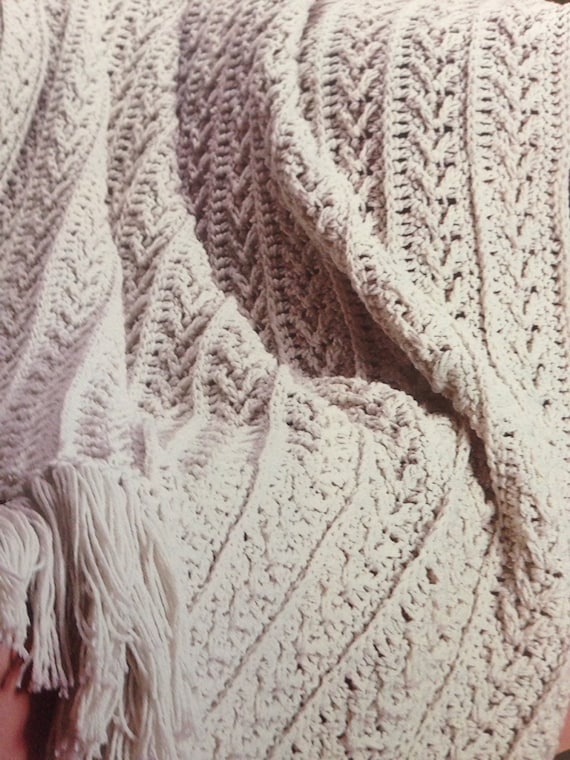 Fisherman's Crochet Blanket Pattern Winter Warm Aran Throw