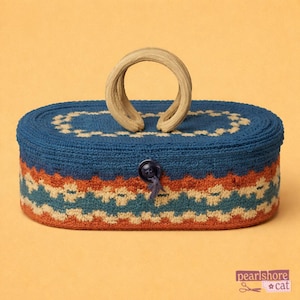 Patrón de bolso de crochet de los años 40 para crocheters aficionados. Descarga digital instantánea en PDF para uso inmediato.