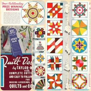 31 patrones de costura de colchas vintage de los años 40 (PDF, descarga digital instantánea, gráficos e instrucciones completos) - Cálidos y duraderos