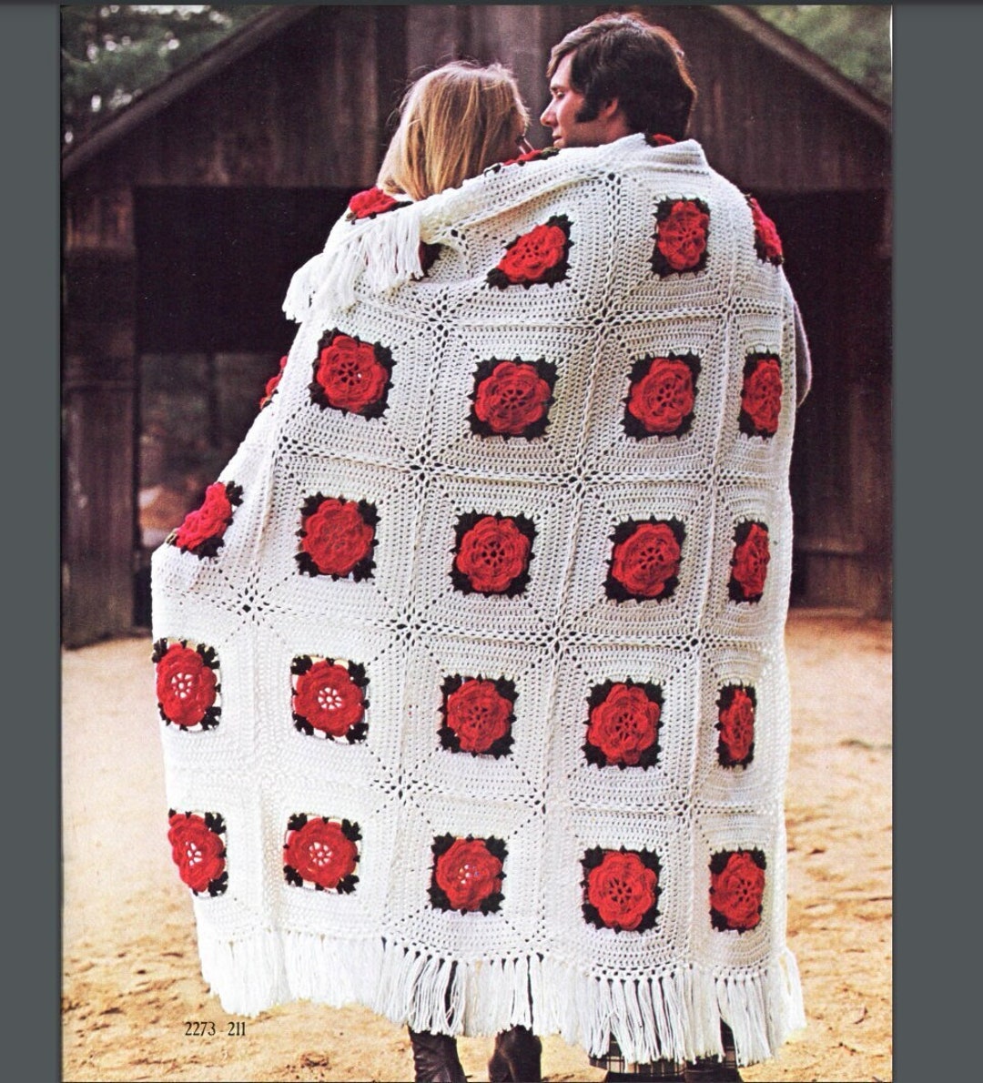 【USA vintage】granny blanket グラニーブランケット Vintage Granny Square Blanket 41”x51” — ELECTRIC EYE VINTAGE