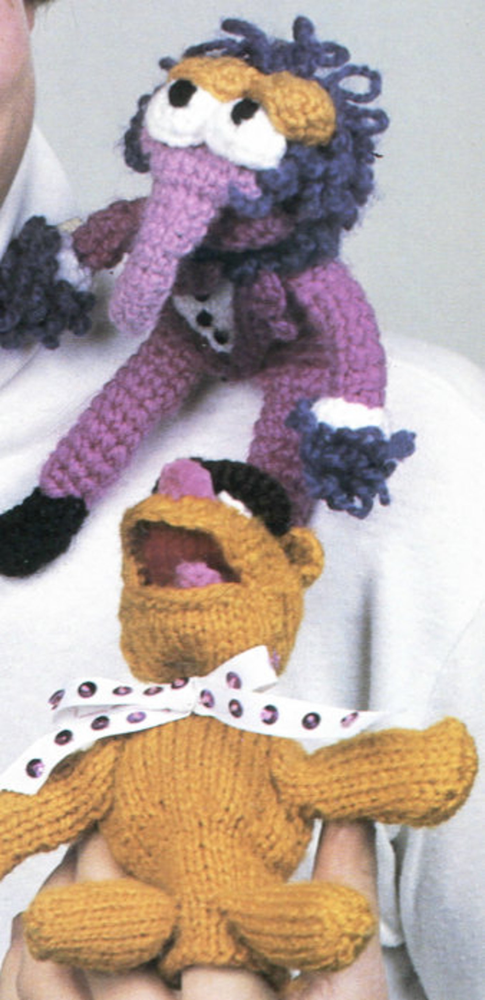 Muppets Puppets Knit Crochet Patterns Kermit the Frog Mrs. Etsy