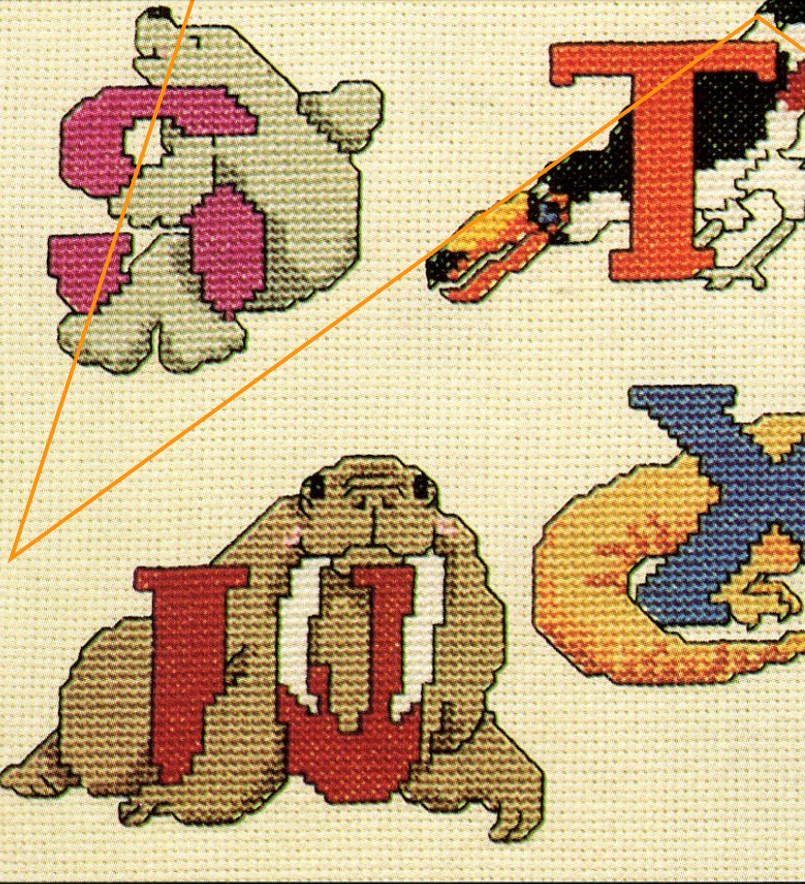 Animals Alphabet Pattern Cross-stitch and Needlepoint Chart - Etsy