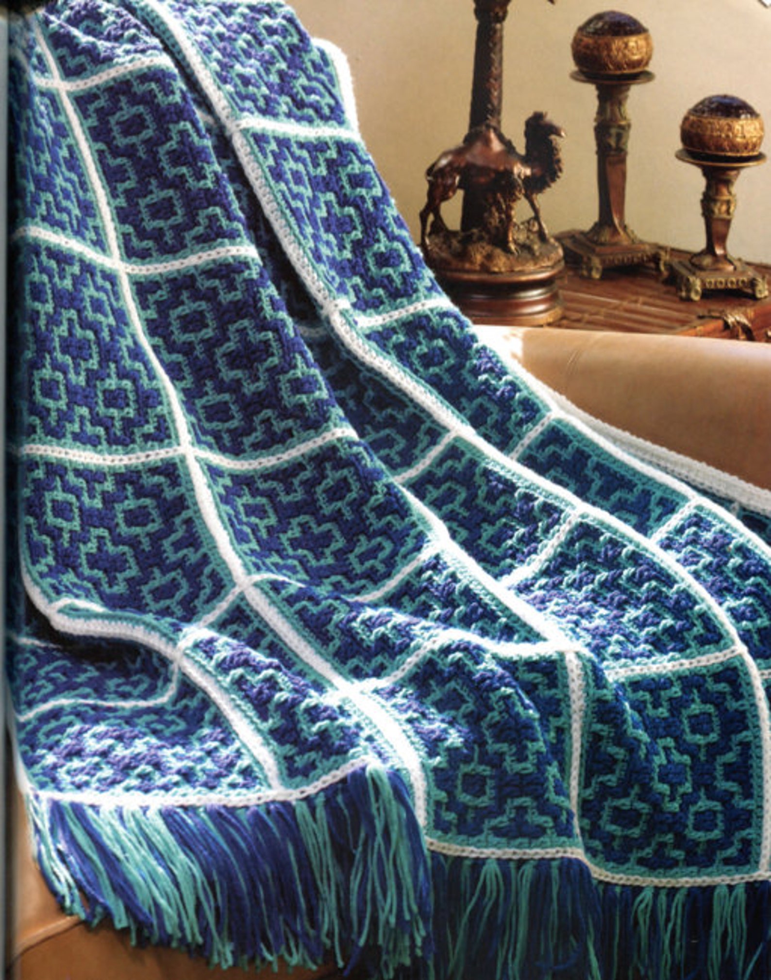 Beginner Moroccan Crochet Blanket Pattern So Easy Etsy