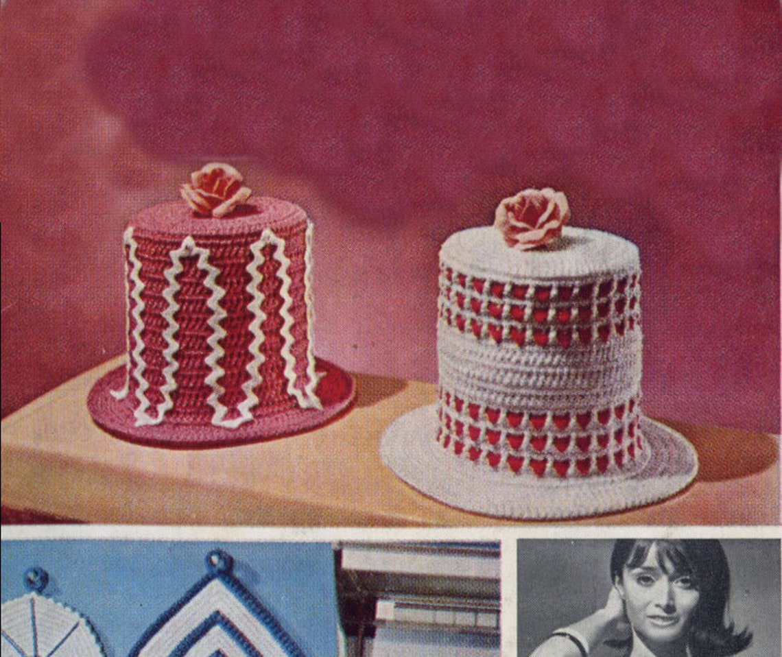 Toilet Paper Cover Crochet Pattern From 1960s Vintage TP Cover Etsy