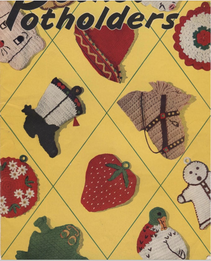 Vintage Kitchen Potholder Patterns with Sombrero Motif