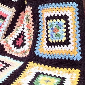 Classic 70s Large Granny Square Blanket Crochet Pattern pdf, Instant Download for Immediate Use, So Retro image 1