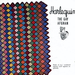Modèle de couverture carré au crochet grand-mère des années 40 pdf Téléchargement numérique instantané, Afghan vintage Rad image 8