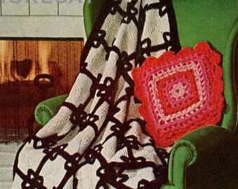 Breeze Blocks ビンテージ ブランケットとラグのかぎ針編みパターン