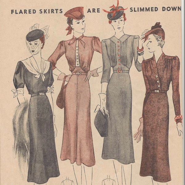 McCall Style News Catalog Counter Leaflet Reference eBook, 1930s Sewing Patterns Dress and Frocks & Swanky Capes, Peaky Blinders Inspo!