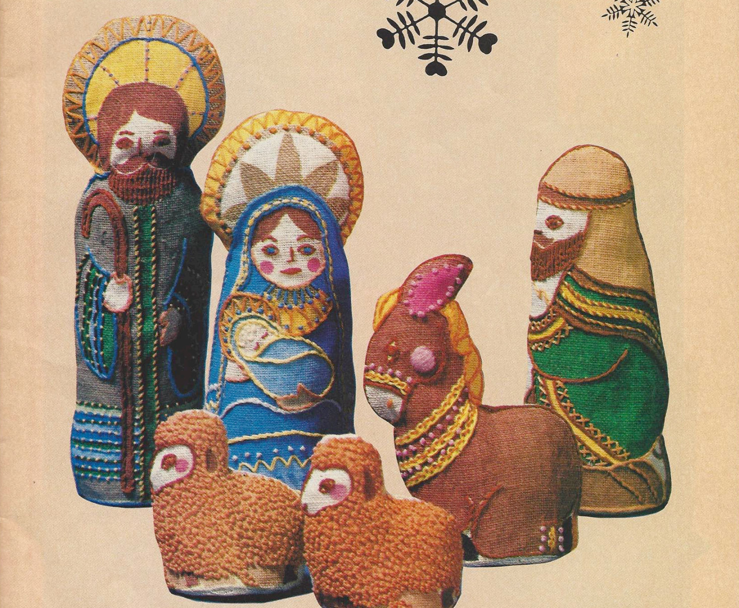 10 Vintage Embroidery Nativity Creche Patterns, Prints to Size, Instant ...