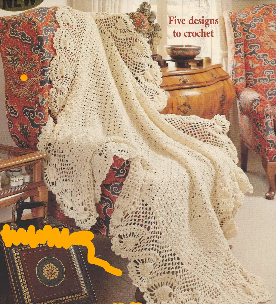 Crochet victorian baby blanket hotsell
