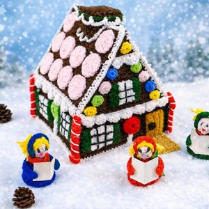 Gingerbread House Crochet Pattern: Vintage 80s Christmas Candy DIY (PDF Download)