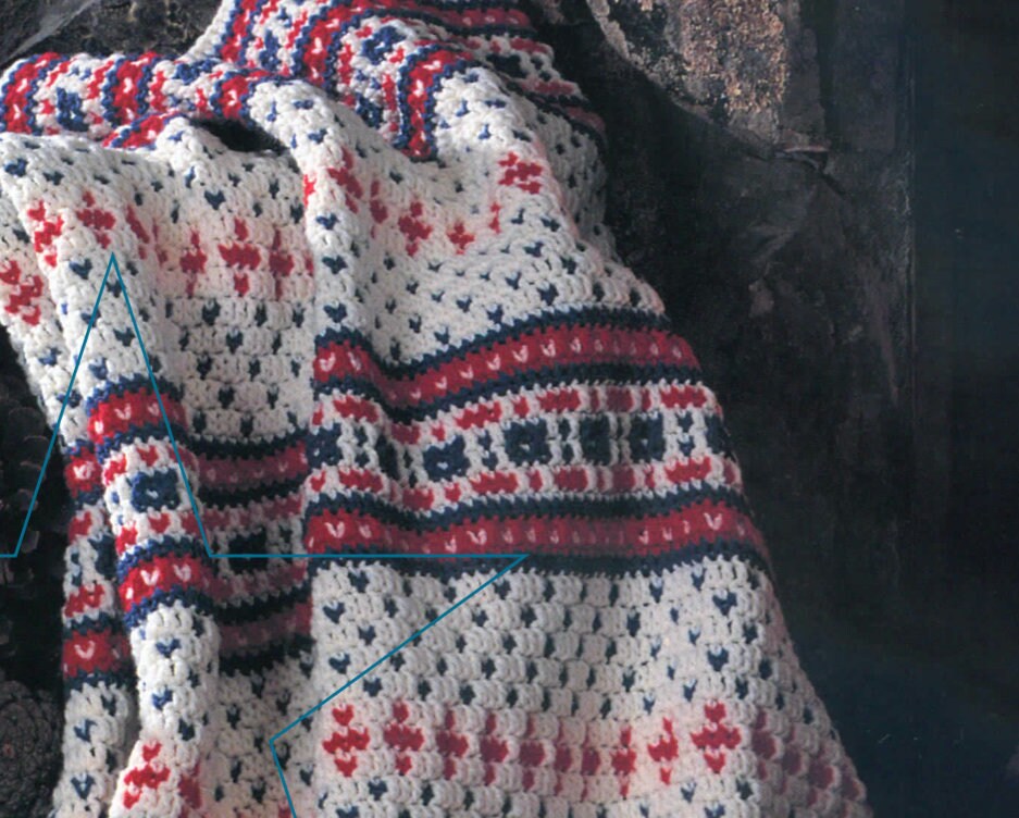 Fair isle crochet blanket new arrivals